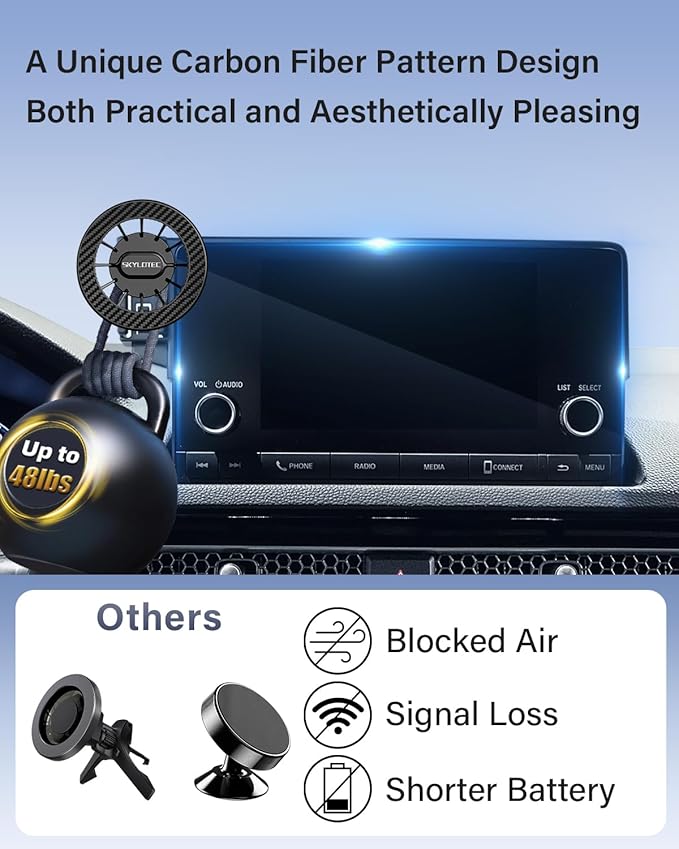 Car Phone Holder for Mazda 3 2014-2016/CX-3 2016-2021/MX-5 MX5 Miata 2016-2023 Accessories 7-Inch Screen Fixed Clip, Automobile Cradles Magnetic Phone Mount Compatible with MagSafe, Magnets Phone Base