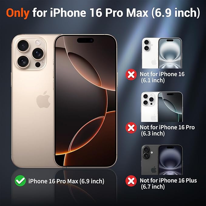 SUPFINE Magnetic for iPhone 16 Pro Max Case (Compatible with MagSafe) (Military Grade Drop Protection) Slim Translucent Matte Shockproof with Anti-Fingerprint Phone Case,Antique White