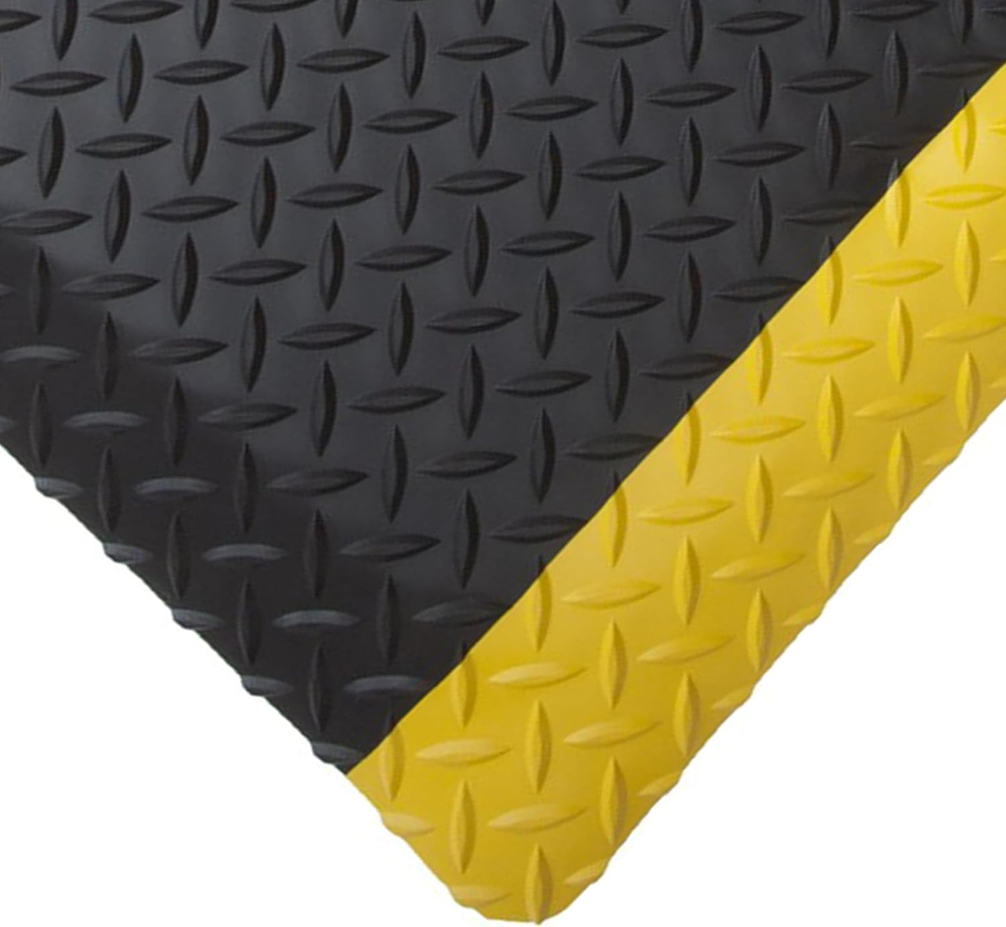 Rhino Mats, American Classic Diamond Anti-Fatigue Mats, Industrial Ergonomic Comfort Standing Mat for Work, Home, Garage, Office, Kitchen or Anywhere (Black/Yellow 9/16" Thick, 2 FT. x 4 FT.)