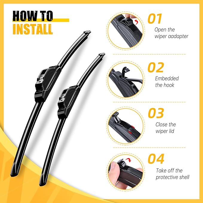 MIKKUPPA 26"+14"+12" Wiper Blades Replacement for 2008-2013 Nissan Rogue, 2014-2015 Rogue Select Windshield Wiper, Durable Stable Quiet Original Equipment All Season Wiper Blades Set (Pack of 3)