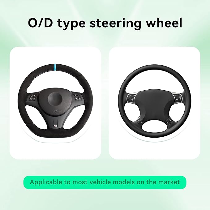 Car Steering Wheel Cover, 14.5-15inch Leather Anti-Slip Car Wheel Cover Protector, Safety Comfortable Desgin, Universal Auto Steering Wheels Accessories for Cars Truck SUV (Orange)