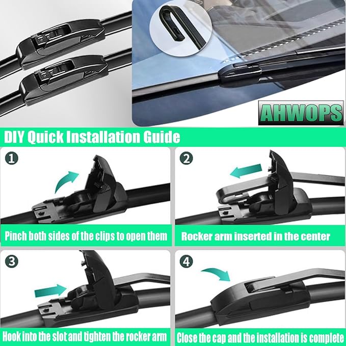 OEM All Season Wiper Blades for 2002-2012 Jeep Liberty,2000-2006 Toyota Tundra Wiper Blades, Genuine Replacement (19 inch + 19 inch) For My Car