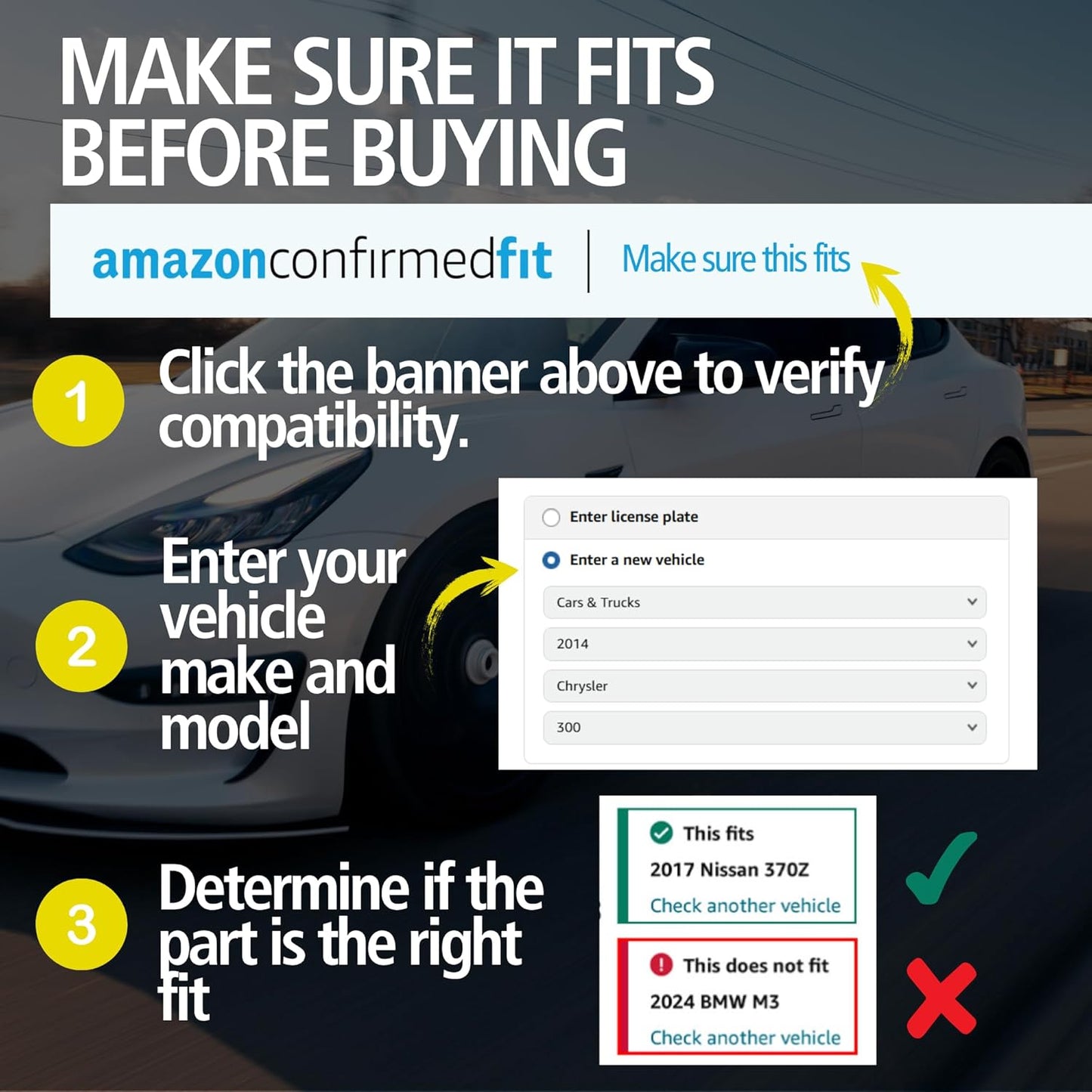 Premium Ceramic Front Brake Pads (1001-1654C) Compatible with Honda Accord 2013-2025, Honda HR-V 2016-2022