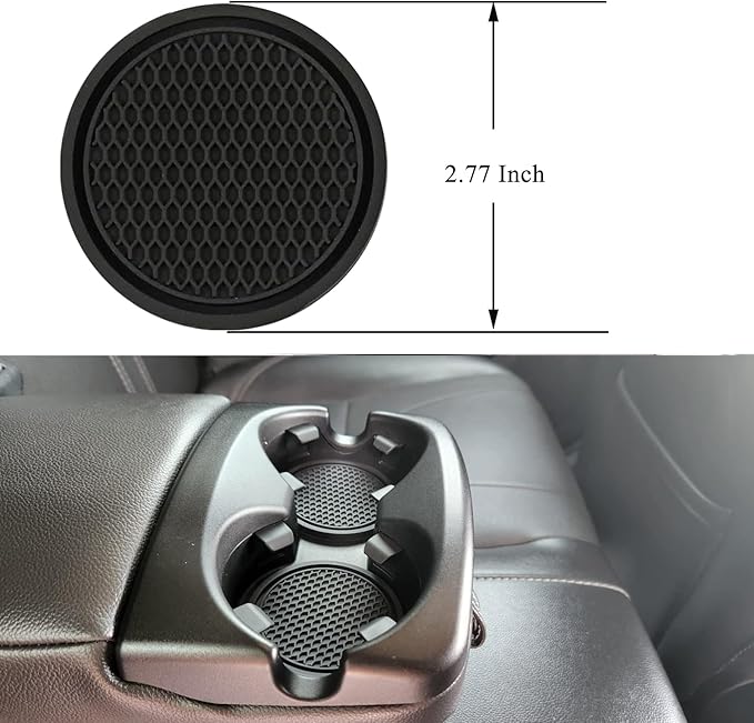 Car Seat Gap Filler Organizer Compatible with Chevy Trax Malibu Equinox Accessories Seat Gap Plug Blocker with Storage Slot Non-Slip Car Cup Holder Coaster Black