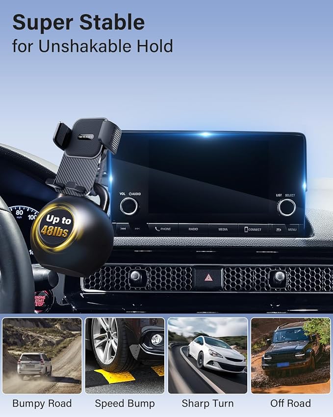 SKYLOTEC Car Phone Holder for BMW X3 X4 2022 2023 2024 Accessories 12.3-Inch Screen Fixed Clip, Automobile Cradles Phone Mount, Cell Phone Base Not Block Air Vent(Not Fit 10.25-inch)