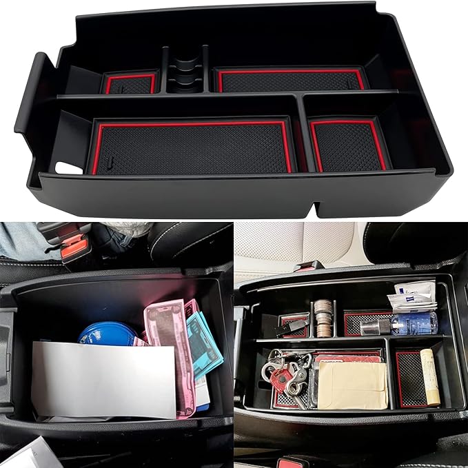 JOJOMARK Compatible with Ford Escape 2020 2021 2022 2023 2024 2025, Bronco Sport 2021-2023 2024 2025 Accessories Center Console Tray Organizer, Armrest Secondary Storage Box