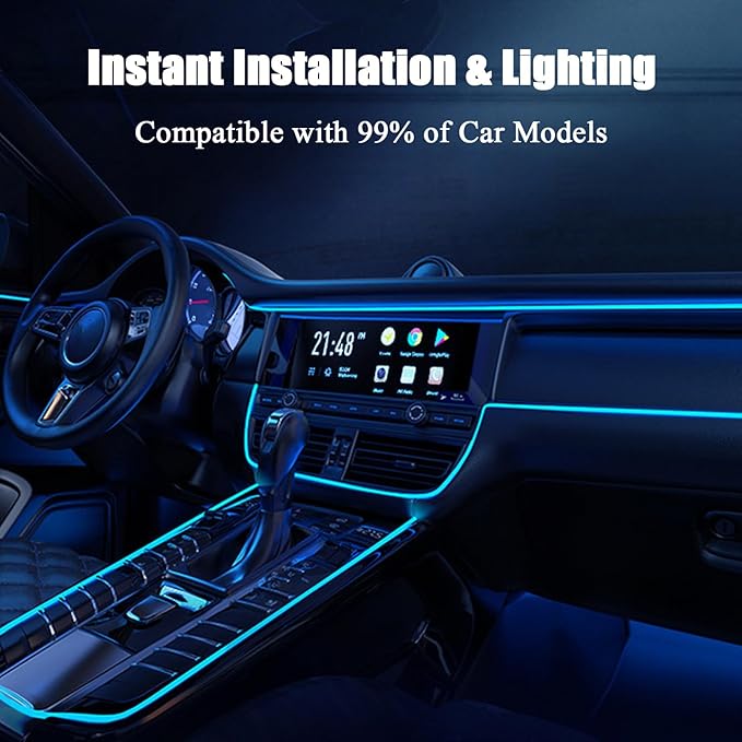 Car Interior Lights for Lexus is/HS/ES/LS/GS/HS/LM/UX/NX/RZ/RX/TX/GX/LX LED Car Interior Atmosphere Lamp Car Ambient Lighting Kits,Red