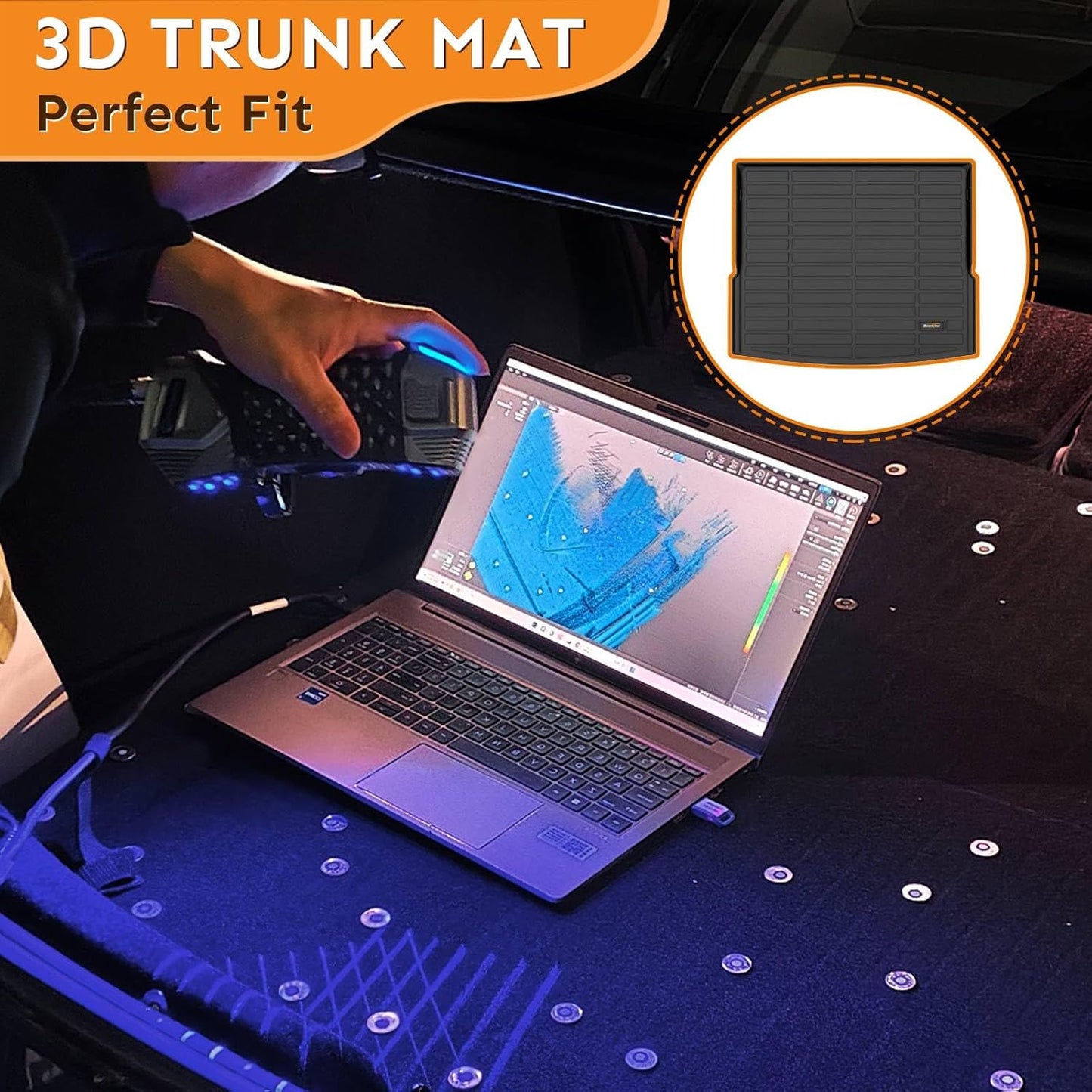 Binmotor-Floor Mats for Ford Escape 2009-2012, for Mazda Tribute & Mercury Mariner 2009-2011, TPE All Weather Mats Rubber Floor Mat for Escape, Car Mats for Mazda Tribute & Mercury Mariner