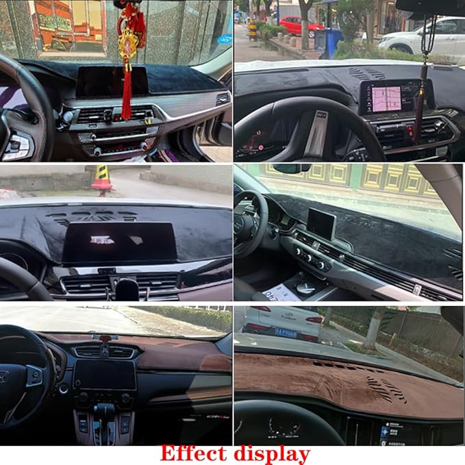 Dashboard Cover for Buick Encore 2017-2020,Anti-Glare Sun Shield,Non-Slip Custom Fit Dash Mat,Interior Protector,French Velvet