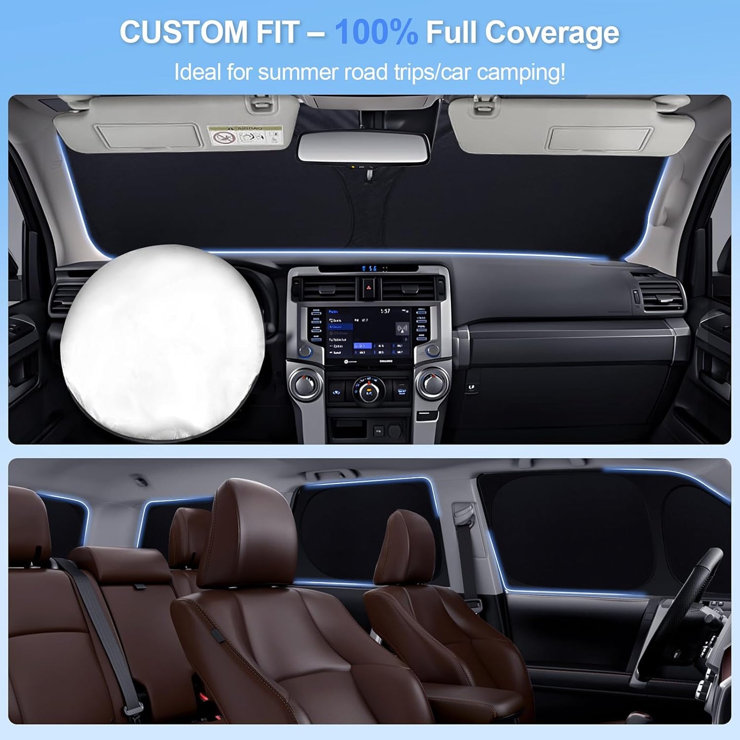 8pcs Car Window Shades for Lexus RX2023-Present Accessories,Windshield Side Rear Full Sunshade,Sun Visor UV Blocking, Privacy Protection and Blackout for Camping Outdoor