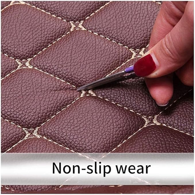 Custom Car Mats All Weather Fit Automotive Floor Mats PU Leather Protector Mat for Most Sedan, SUV, Truck Floor Mats (Purple)