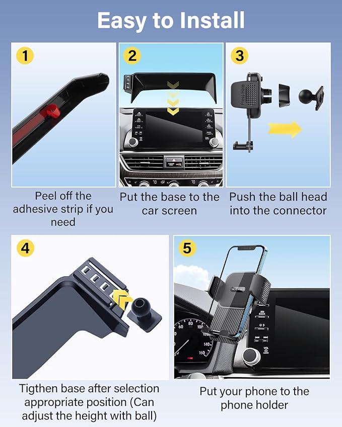 Car Phone Holder for Toyota Corolla/Corolla Hatchback 2019-2026/Corolla Cross 2022-2026 Accessories 8-Inch Screen Fixed Clip, Automobile Cradles Phone Mount, Cell Phone Base Not Block Air Vent
