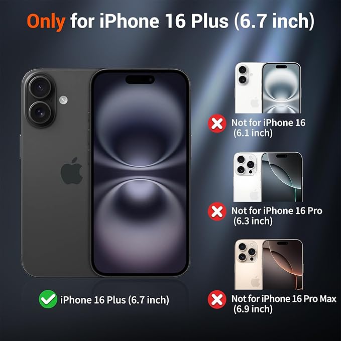 SUPFINE Magnetic for iPhone 16 Plus Case (Compatible with MagSafe) (Military Grade Drop Protection) Slim Translucent Matte Shockproof with Anti-Fingerprint Phone Case,Cangling Green