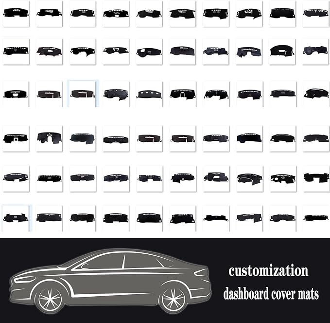 Dashboard Cover for Chevy Silverado Trail Boss 2022-2024,Polyester Dash Covers mat,Car Dash Board Protecter Cover,Interior Dash Covers Pads,Red