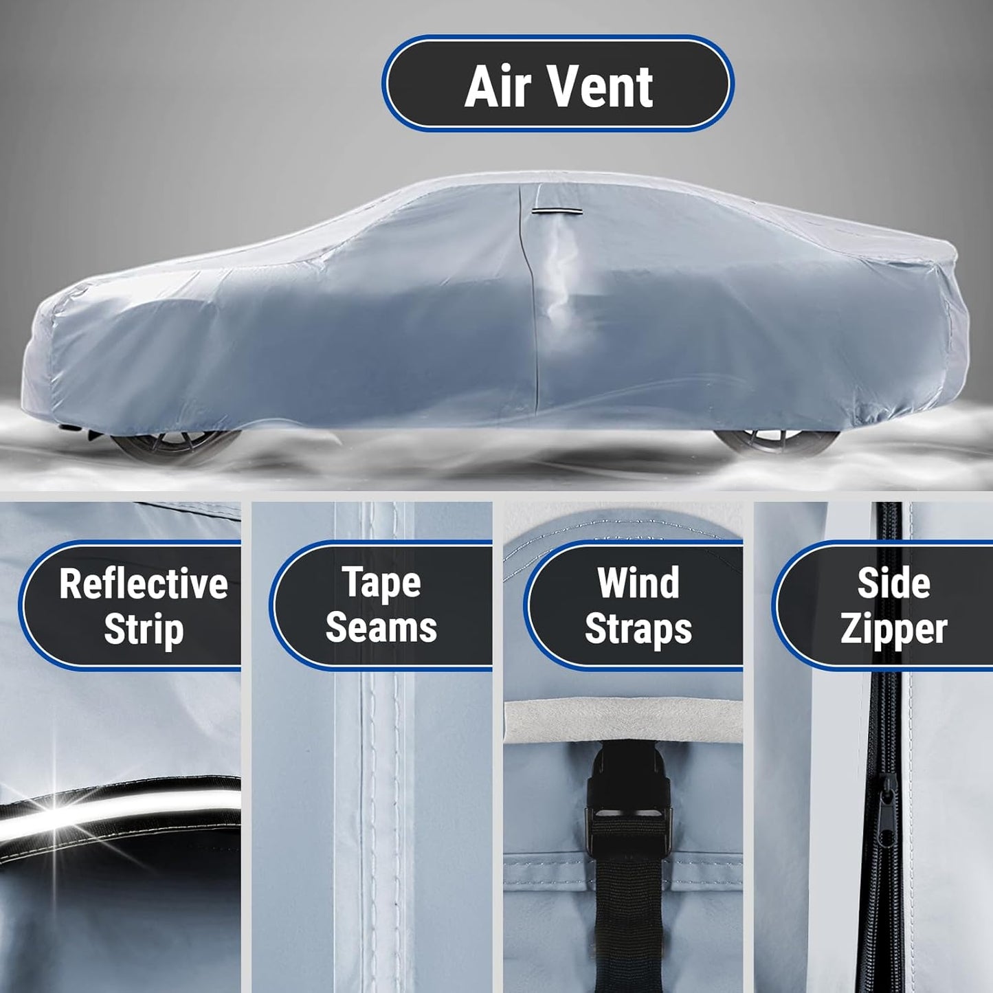 iCarCover Premium Car Cover for 1959-1970 Buick Lesabre Heavy Duty Waterproof All-Weather Automobiles Custom Fit Indoor Outdoor UV Snow Protection Covers with Straps and Bag
