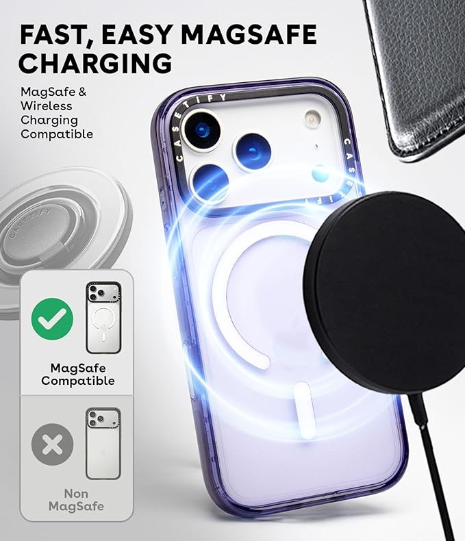 CASETiFY Impact iPhone Air Case [Slim/Compatible with Magsafe / 8.2 ft. 4X Military Grade Drop Protection] - Cowgirl Paisley Pattern - Clear Black