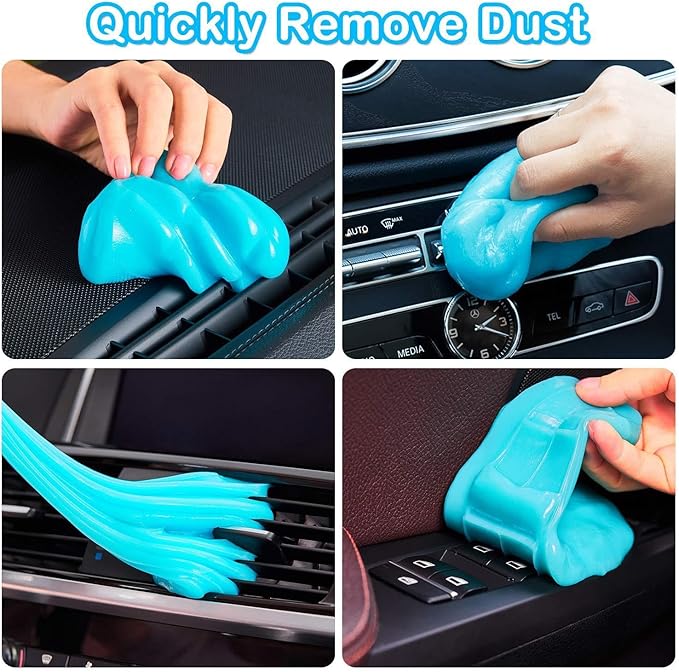 Car Cleaning Gel for Ford Transit Fiesta 2000-2025, 200g × 2 Pack Car Interior Cleaner Slime, Auto Detailing Tools, Auto Dust Car Crevice Cleaner