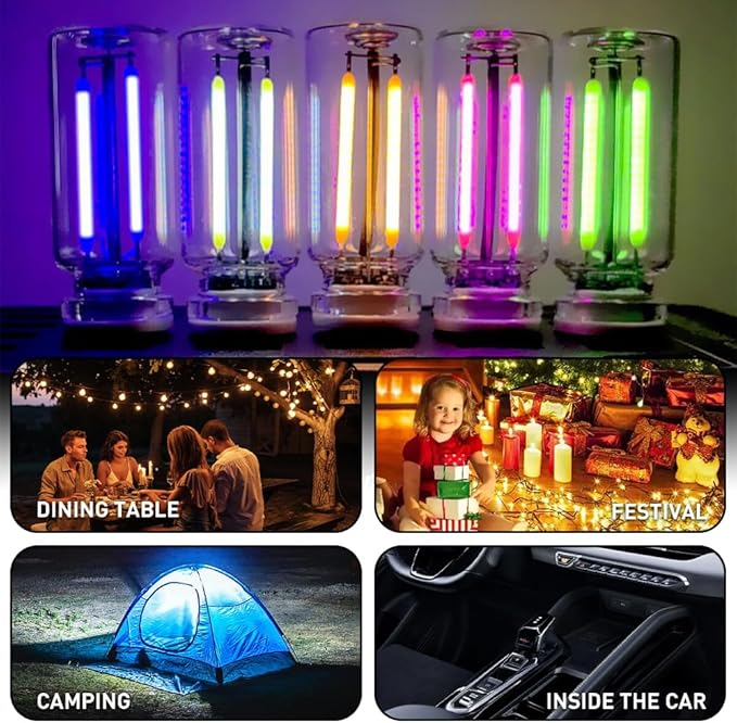 4Pcs Car USB Night Light, Touch Adjustment LED Ambient Lighting Plug in USB Automotive Night Lamps, Mini LED Bulb for Car, Camping, Holiday, Decoration, Bedroom, Party(Pink)