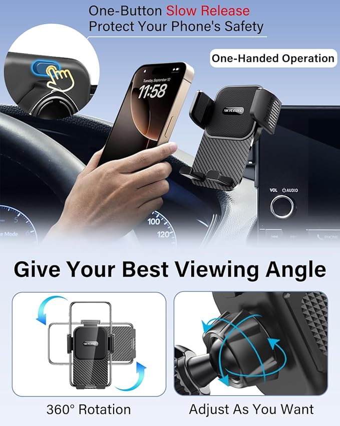 Car Phone Holder for Nissan Armada 2021 2022 2023 2024/Infiniti QX80 2022 2023 2024 Accessories 12.3-Inch Screen Fixed Clip, Automobile Cradles Phone Mount, Cell Phone Base Not Block Air Vent