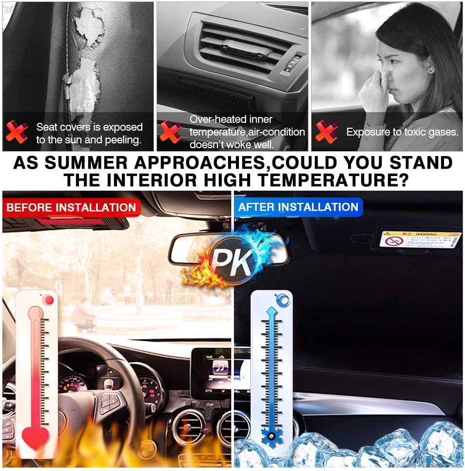 KUST Windshield Sun Shade for 2014-2025 2026 Porsche Macan Accessories Sunshade Window Sun Visor Protector Foldable Blocks UV Rays Keep Your Car Cooler
