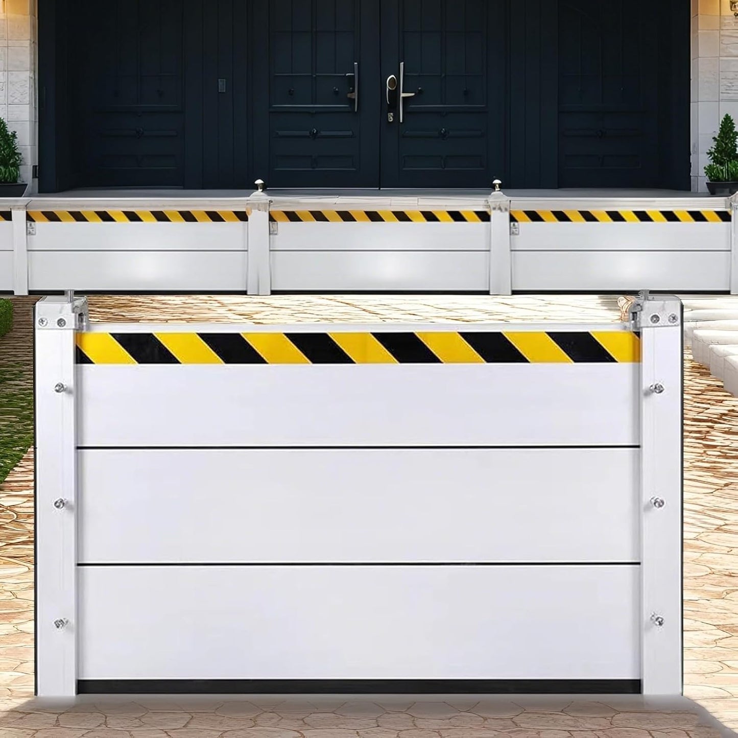 Flood Barriers for Home Exterior,Aluminum Alloy Outdoor Garage Doors Water Barriers for Flooding(H31.5Inch,L23FT)
