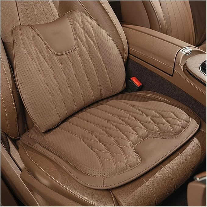 F Car Seat Cushion for BMW All Model I3 I4 I8 X1 X2 X3 X4 X5 X5M X6 X7 Z4 Car Lumbar Support Pillow Auto Seat Waist Back Cushion Y (Color : Beige C)