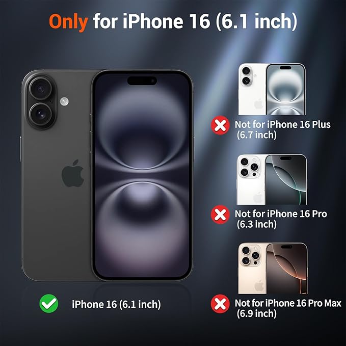 SUPFINE Magnetic for iPhone 16 Case (Compatible with MagSafe) (Military Grade Drop Protection) Slim Translucent Matte Shockproof Phone Cover,Blue Purple