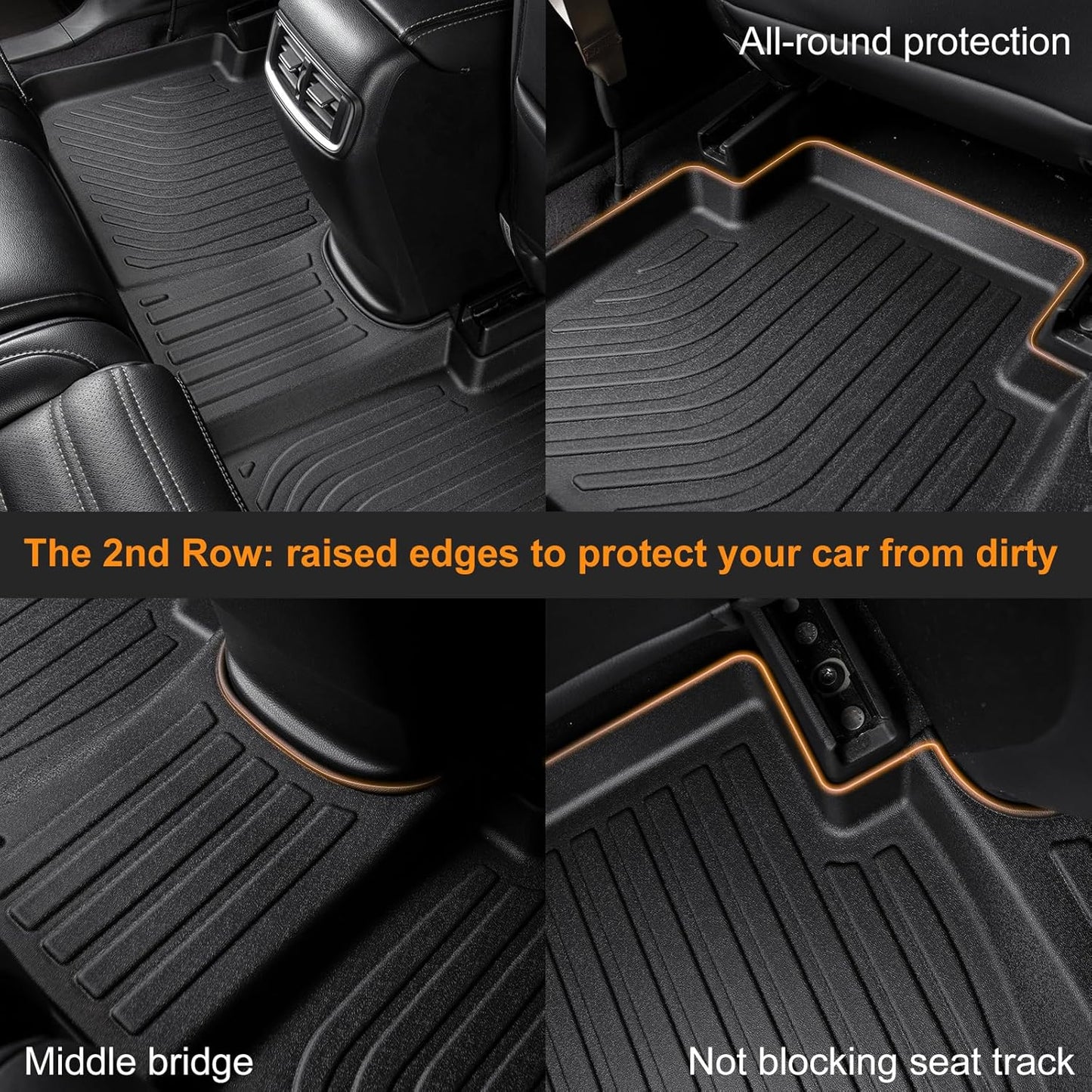 Binmotor-All Weather Car Floor Mats & Cargo Liner & Seat Protector Set for Buick Encore GX AWD 2020-2026(Only Fit Cargo in Upper Deck Position),TPE Rubber Liners for Buick Encore GX AWD Accessories