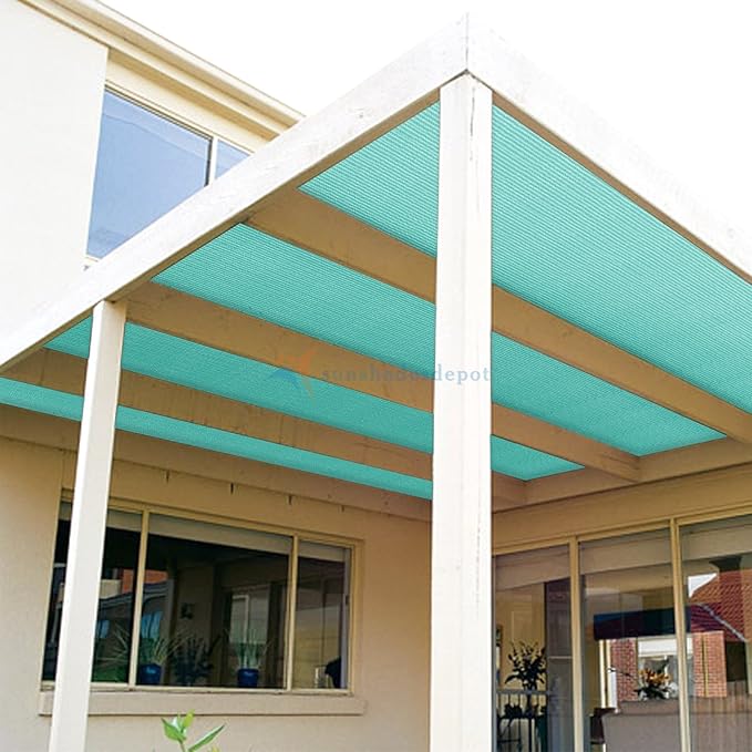 TANG Sun Shade Fabric Roll 8'x78' Shade Cloth for Garden Turquoise Green HDPE Mesh Shading Pergola Cover Replacement Canopy, 95% Blockage Sunshades for Outdoor Patio Backyard Plant