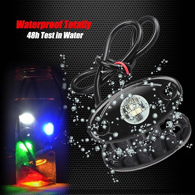 6 Pods LED Rock Lights, Ampper Waterproof LED Neon Underglow Light for Car Truck ATV UTV SUV Offroad Boat Underbody Glow Trail Rig Lamp (Green)
