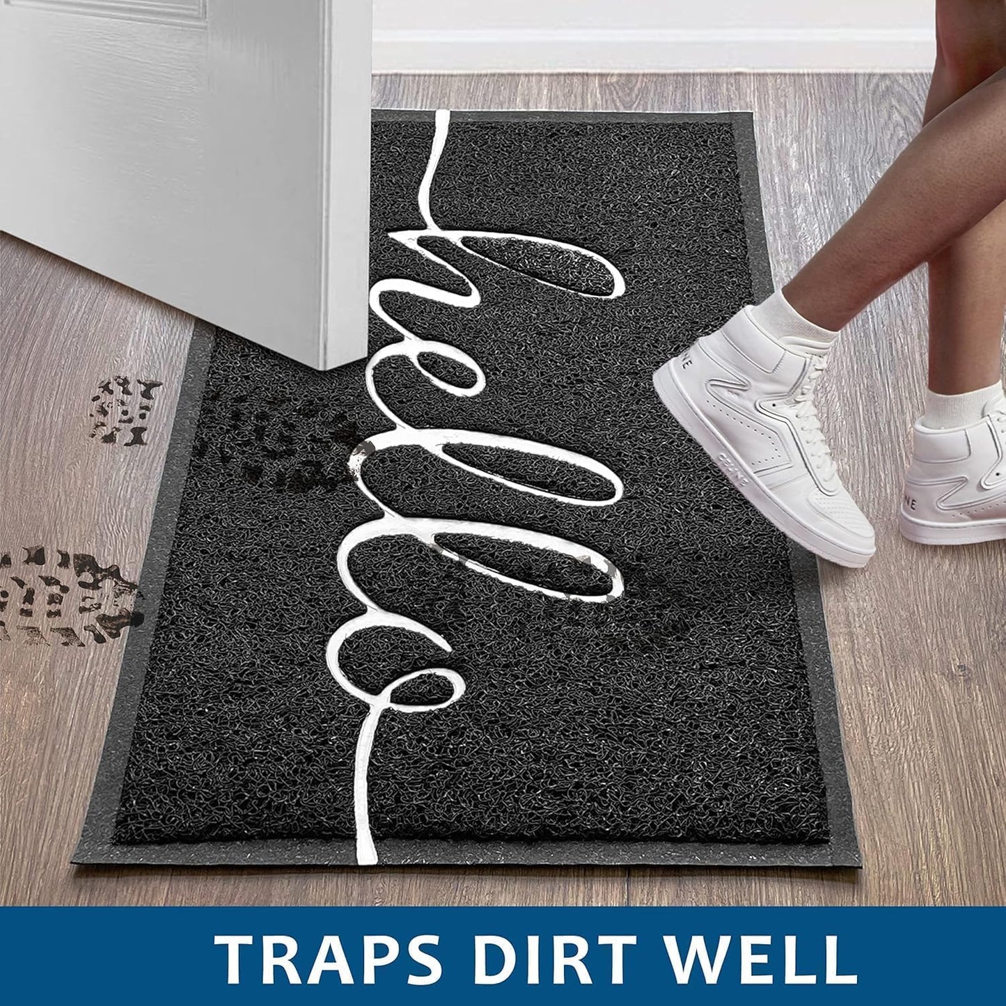 EARTHALL Funny Hello Mats Outside/Inside 59"x35", Front Door Mat Outdoor Entrance, Indoor Outdoor Mats for Home Entrance, Funny Doormat Outside/Inside Entrance, Front Porch Decor for Farmhouse