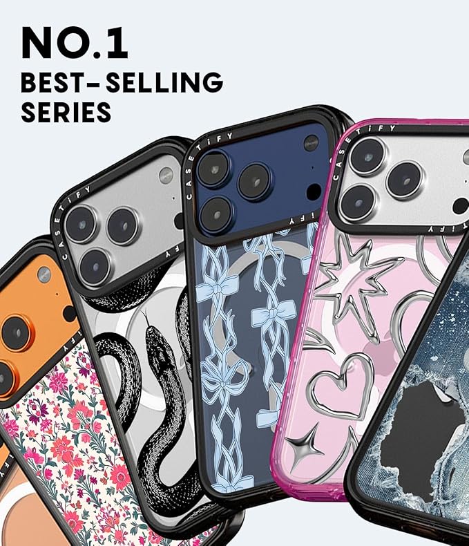 CASETiFY Impact iPhone 17 Pro Max Case [Slim/Compatible with Magsafe / 8.2 ft. 4X Military Grade Drop Protection] - Strawberry and Mo - Clear Black