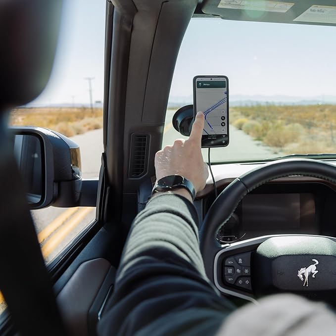 Quad Lock Heavy Duty Suction Car Phone Mount with MAG Phone Case and MAG Wireless Charging Head for iPhone XR