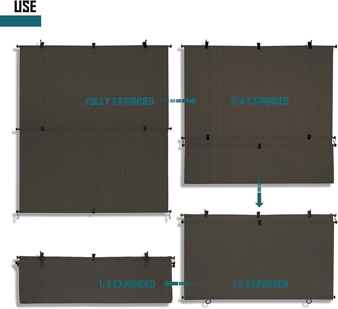 Bynbbur 8'W x 8.5'H Outdoor Patio Shades Foldable Roller Blinds, 220 GSM Sun Shade Roll Up Porch Screens Exterior Shade Cloth for Deck Pergola Backyard, Brown