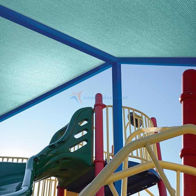 TANG Sun Shade Fabric Roll 8'x148' Shade Cloth for Garden Turquoise Green HDPE Mesh Shading Pergola Cover Replacement Canopy, 95% Blockage Sunshades for Outdoor Patio Backyard Plant