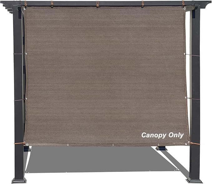 Alion Home Sun Shade Privacy Panel with Grommets and Hems on 4 Sides for Patio, Awning, Window, Pergola or Gazebo - Mocha Brown (8' X 18')