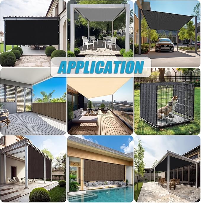 Amagenix 90% Pergola Shade Cover 4' X 18' Sun Shade Cloth with Grommets for Outdoor Garden Patio Porch, Commercial Grade 200 GSM - Cable Zip Ties Included (We Customized) GN108, Rust Red