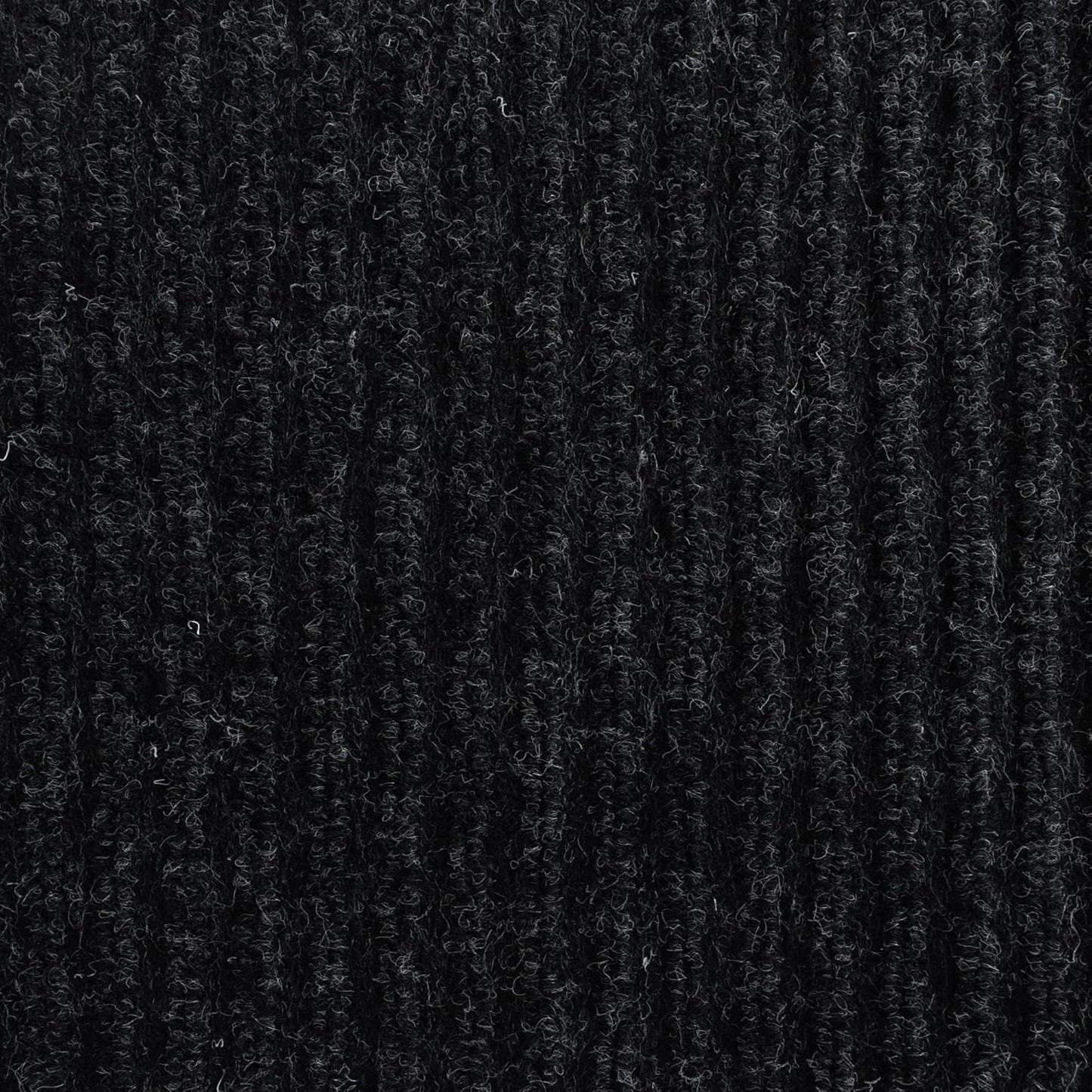 iCustomRug Spartan Weather Warrior Indoor/Outdoor Utility Ribbed Carpet Runner with Non-Slip Thermoplastic Rubber Backing, 3ft X 44ft in Black